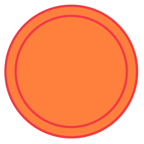 tag deux ronds orange rouge